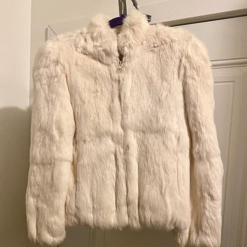 White Rabbit Fur Coat Gem